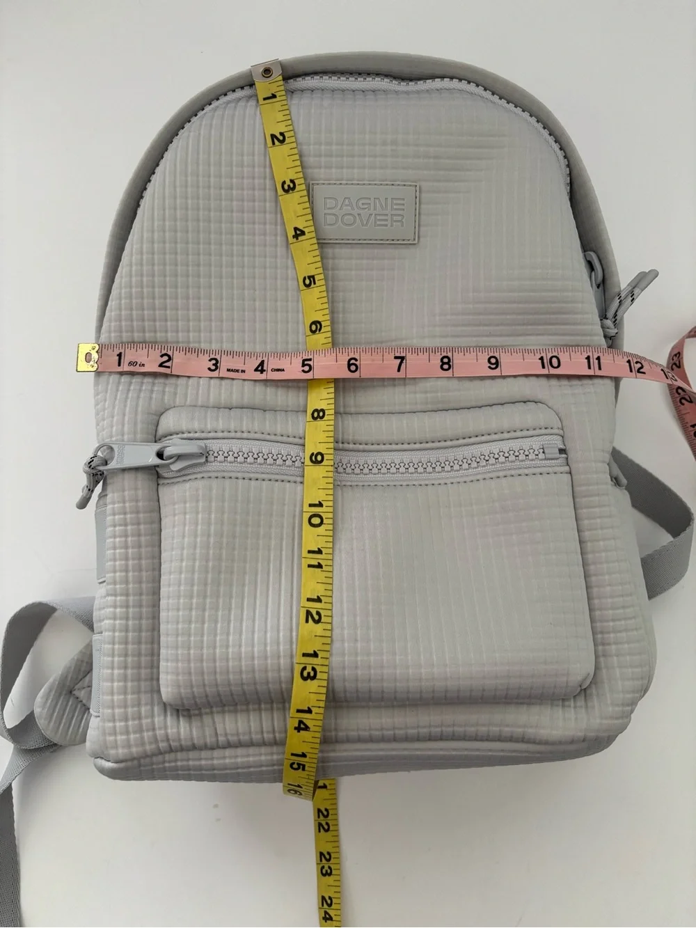 Dagne Dover Light Gray Travel Backpack